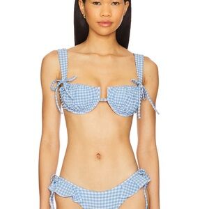 Montce Peri Petal Bikini Top with Wide Straps and bow details